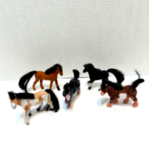 Vintage Lot of 5 Mini Fuzzy Flocked Horses Hair Tails and Manes 3 inches - £8.39 GBP