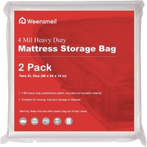 Twin Xl Size, 54 X 96 Inch Weensmeil Mattress Bag For Moving And Storage, 4 Mil - £29.91 GBP