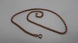Vintage Unique 13.5&quot; Gold Plated Chain Necklace - £15.82 GBP
