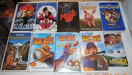 Huge VHS lot of 10 Family Live Action Disney Movies Tapes Air Bud Gordy - £20.03 GBP