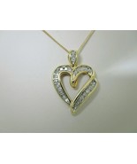 3Ct Round Cut Lab Created Diamond Heart Pendant 14k Yellow Gold Plated S... - $192.31 CAD