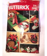 Butterick 210 Craft Sewing Pattern Christmas Accessories Stocking Tree E... - £11.98 GBP