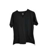 Nursing Medical Womens Scrub Top XLarge Black Technical - $13.00
