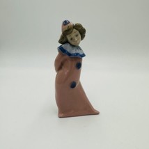 Nao Lladró Daisa Figurine Clown Girl Pink Blue Pierrot 1987 Spain Retired - £51.43 GBP
