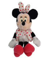 Vtg Minnie Floppy 13&quot;  Stuffed Plush Toy Applause Disney Red White Polka... - £7.47 GBP