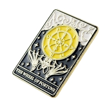 The Wheel of Fortune Tarot Card Bat Enamel Pin Fashion Accessory Jewelry image 2