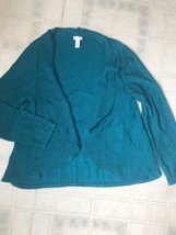 Chico&#39;s sz 3 XL Long Sleeve Open Front Cardigan Cotton Rayon Blend - $32.56