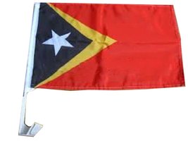 AES 12x18 East Timor Leste Country Single Sided Car Vehicle 12&quot;x18&quot; Flag Fade Re - £11.89 GBP