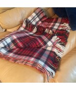 VTG Blanket CHIPPEWA MILLS 1800s Wool Stadium Fringe Plaid RARE Lodge Th... - $4,382.96 MXN
