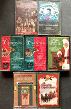 Christmas Cassette Tape Lot of 7 - Elvis, Bing Crosby, Boston Pops, Hallmark - £6.63 GBP