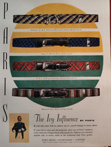 1957 Esquire Original Art Ads Ivy Influence Belts Old Smuggler Scotch Wh... - $10.80