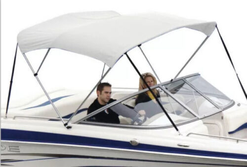 Shademate 80210 WHT White Bimini Top Poly Fabric/Boot 3Bow,6’L,36”H,73-7... - $196.78