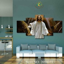 Jesus Christ Risen Easter Five Piece No Frame Canvas Home Decor Wall Art 5 - $30.50+