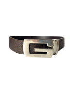 Guess Belt Size 30 Womens Spell Out &amp; Large G Metal Buckle Clasp Adjustable - $37.71