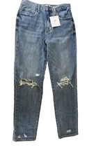 PISTOLA Womens Jeans PRESLEY DISTRESSED HIGH RISE RELAXED ROLLER Size 27 - £28.79 GBP
