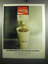 1972 McDonald&#39;s Coca-Cola Ad - At McDonald&#39;s we serve you the real thing - £14.78 GBP