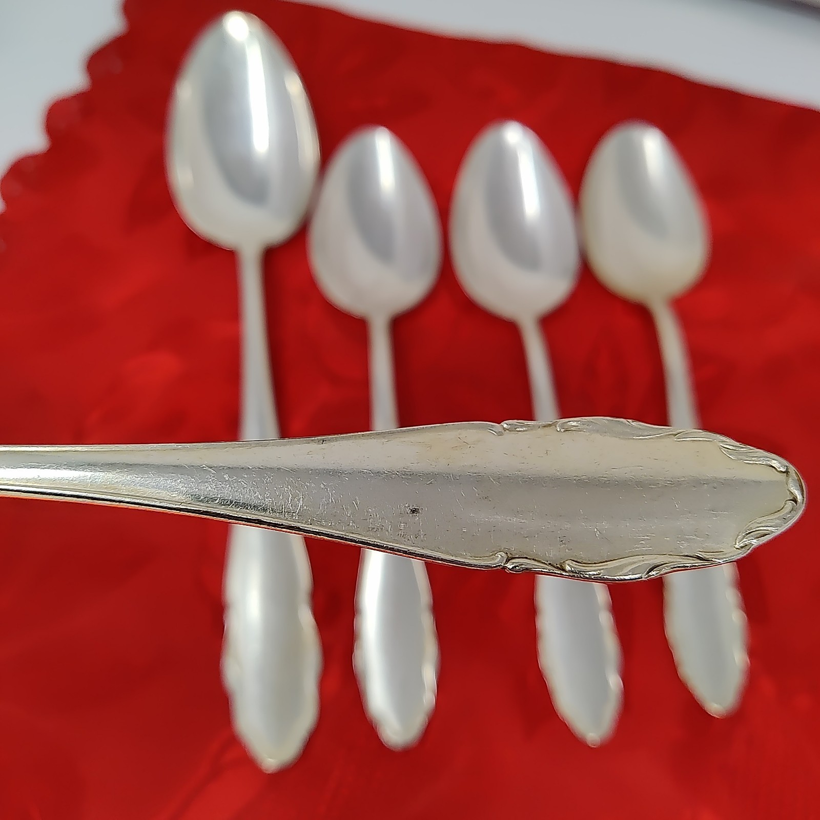 4+1X Tbsp WMF 2200 Germany Table Spoons Friodur Scroll Silverplate Flatw... - $19.98