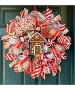 Gingerbread Wreath, Gingerbread Decor, Wreath, Christmas Wreath, Door Wr... - $3,079.36 MXN