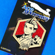 Phoenix Wright Ace Attorney Apollo Justice Golden Glitter Enamel Pin Figure DS - £28.37 GBP