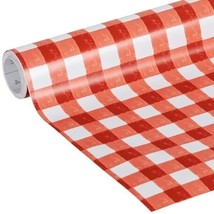 Pioneer Woman~ Adhesive Laminate ~ Shelf Liner ~ 20&quot; x 12&#39; ~ Red Gingham... - £17.67 GBP