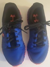 Girls Shoes Size 1Y Under Armor Blue/ Pink Orange, Zapato para Niña size 1Y azul - £29.01 GBP