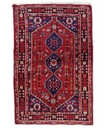 Handmade vintage Persian Shiraz rug 3.1&#39; x 4.9&#39; (97cm x 151cm) 1970s - 1... - $537.53 CAD