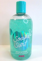 Victoria&#39;s Secret PINK Soap &amp; Surf ~ Ocean Extracts Scrubby Body Wash ~12 oz - £12.92 GBP