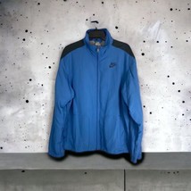 Nike Mens Wind Jacket Size Large Blue Long Sleeve Zipper Pockets Cotton ... - £23.39 GBP