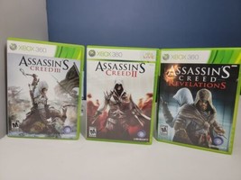 Lot of 3 Xbox 360 Games Assassins Creed Revelations, Creed 3, II, III, 2 - £16.59 GBP