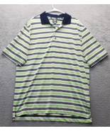 FootJoy Polo Shirt Mens XL Multi Striped Athletic Fit High Low Slit Crys... - $454.26 MXN