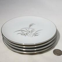 Set of 4 Wentworth China Silver Wheat 6 3/8&quot; Bread Butter Plates #7514 J... - £26.33 GBP