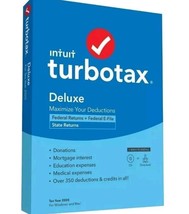 TurboTax Deluxe Fed &amp; State 2020 - Physical Disc Or Download (NEW) 223 - $17.81