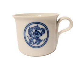 Vintage Block Vista Alegre Blue Lotus Cathay Tea Cup Mug White Blue MINT!  - $24.99