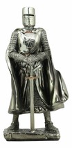 Medieval Holy Roman Empire Caped Crusader Knight w/ Sword Statue Suit Of Armor - £24.76 GBP