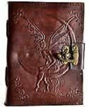 Fairy Moon leather blank book w/ latch - £52.45 GBP