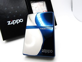 Blue Titanium Coating Zippo 2006 MIB Rare - £92.85 GBP