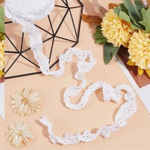 5Y Stretch Lace Trim: Cotton Elastic Cords for DIY Wedding Bridal Sewing, Bouque - $24.70