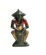 Wooden Figurine Man Playing Drum Ghana - £46.80 GBP