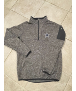 Dallas Cowboys Antigua Quarter Zip Blue/Gray Knit Pullover Fortune Sz Me... - $26.34 CAD