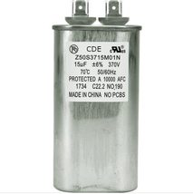 15uf 370 VAC - Oil Filled Motor Run Capacitor - Metal Oval Case - Z50S37... - £13.16 GBP