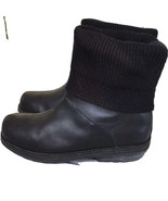SOREL Juneau Snow Winter Boots • Women 10.5 Black Columbia Knit Liners - £30.93 GBP