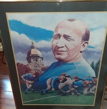 Notre Dame Football Large Art Print Fighting Irish Knute Rockne 30x24.5&quot;... - $165.00