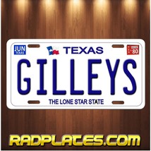 GILLEYS Night club inspired art BLUE TEXT Vanity Aluminum License Plate Tag New - £15.40 GBP