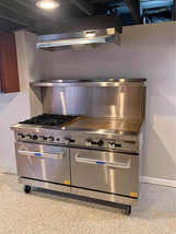 Atosa AGR-4B36GR 60&quot; Range 4 Burners w/ 36&quot; Griddle, 2 Stan Ovens, Free Liftgate - £3,492.38 GBP