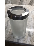 KEA Droppar Frosted Glass Canister/Jar W Lid 7” X 4” - $74.79