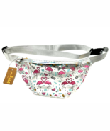 TWO FLAMINGOS IN LOVE CLEAR FANNY PACK PURSE CROSSBODY HANDBAG SUMMER BE... - $342.65 MXN