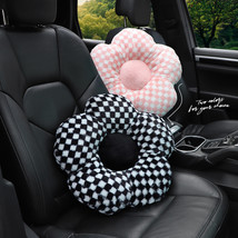 Automotive Headrest Neck Creative Flower Plaid Car Comfortable Neck Pillow Back  - £15.04 GBP+