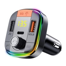 Bluetooth 5.0 FM Transmitter Fast Charger Car Accessories For  C-HR Corolla Rav4 - $93.81