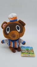 Nintendo Animal Crossing Plush Racoon Tom Nook Small 8&quot; 2015 San-Ei-Boeki CLEAN  - £35.34 GBP