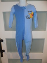 Disney Store Winnie The Pooh Busy Little Bee Blue Footie/Sleeper Size 2YR/2T EUC - $17.52